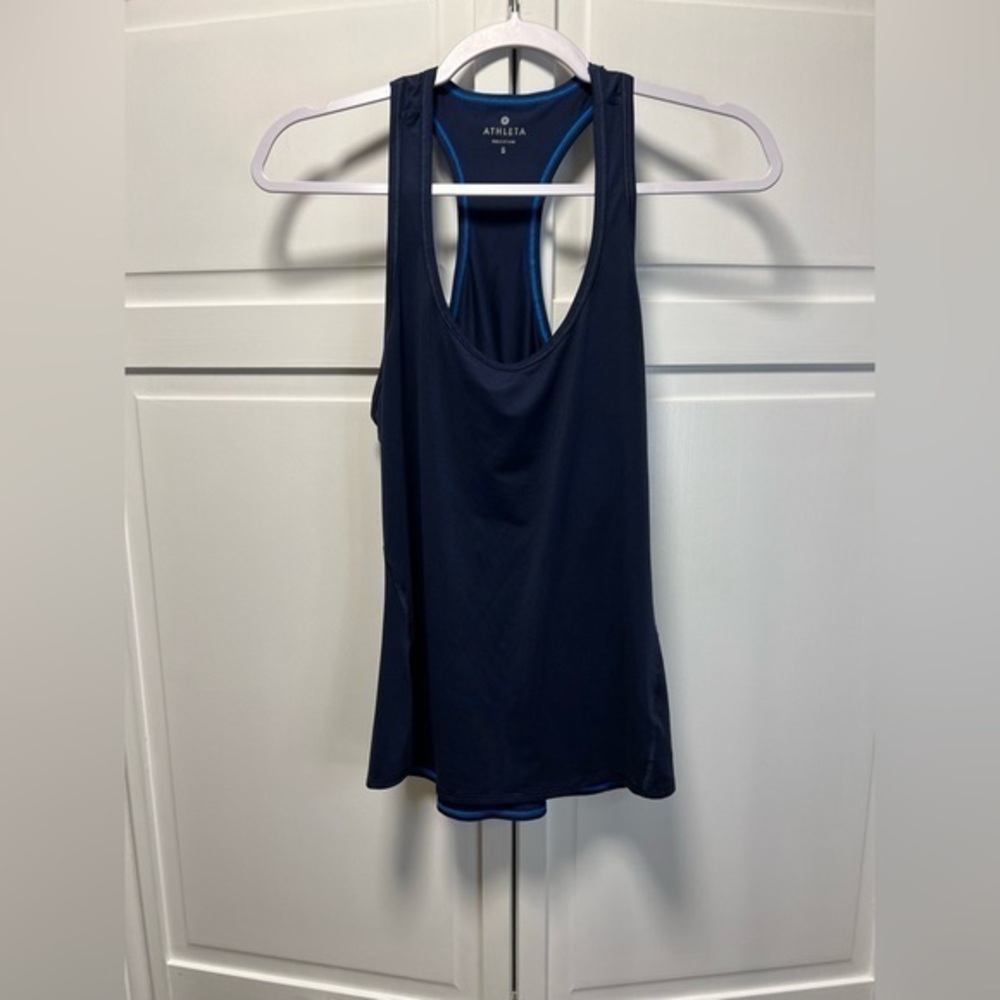 Athleta Navy Blue Racerback Tank Top Size Small